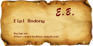 Eipl Bodony névjegykártya
